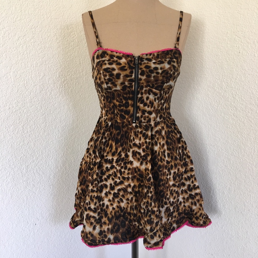 Cheetah Print Mini Dress